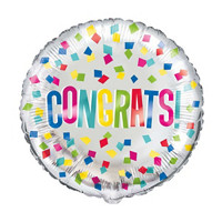 18-in. Foil Colorful Congrats Balloon