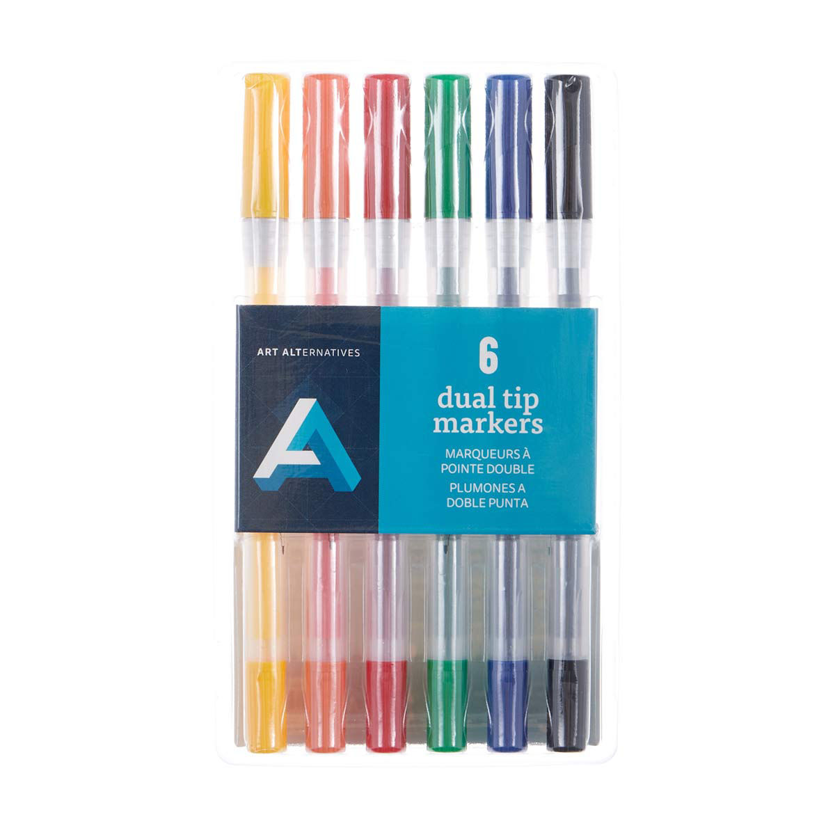 Art Alternatives Dual Tip Markers, 6 Pack