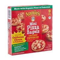 Annie's Uncured Pepperoni Mini Frozen Pizza Bagels, 9 Count