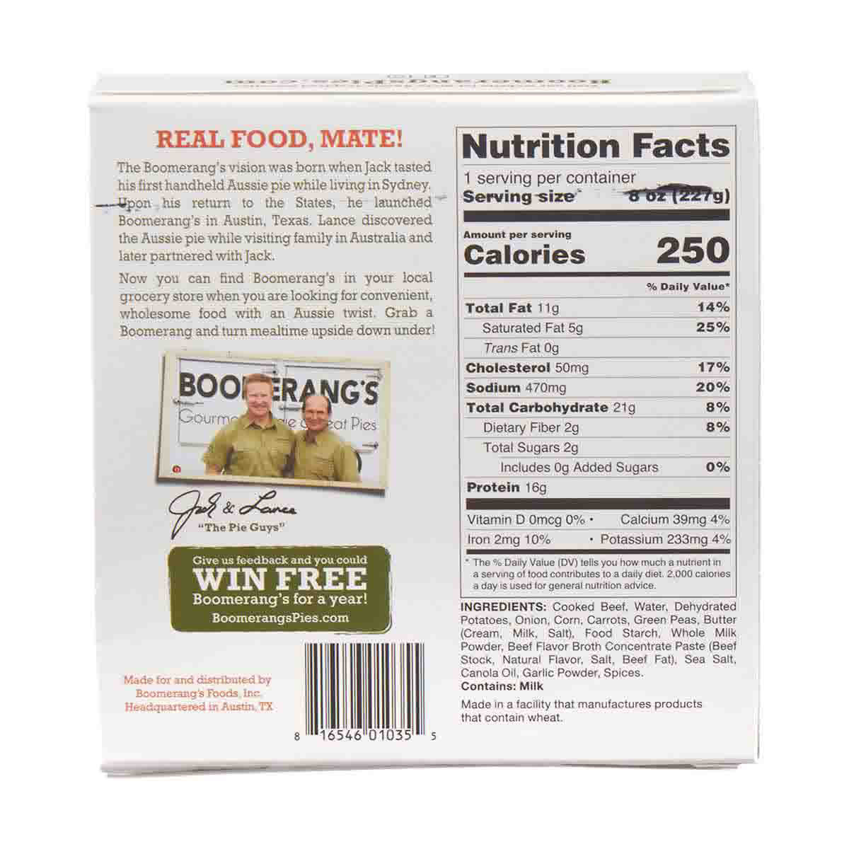 Boomerang's Beef Shepherd's Pie, 8 oz.