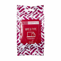 Tech Essentials Wipe & Type Screen Cloths, Red, 25 Count