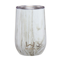 Wellness Double-Wall Stainless Steel Marble Wine Tumbler, 14