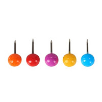 Bright Multi-Color Round Push Pins, 100 Pack