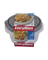 GoodCook Everyware Round Food Storage Bowls, Large, 3