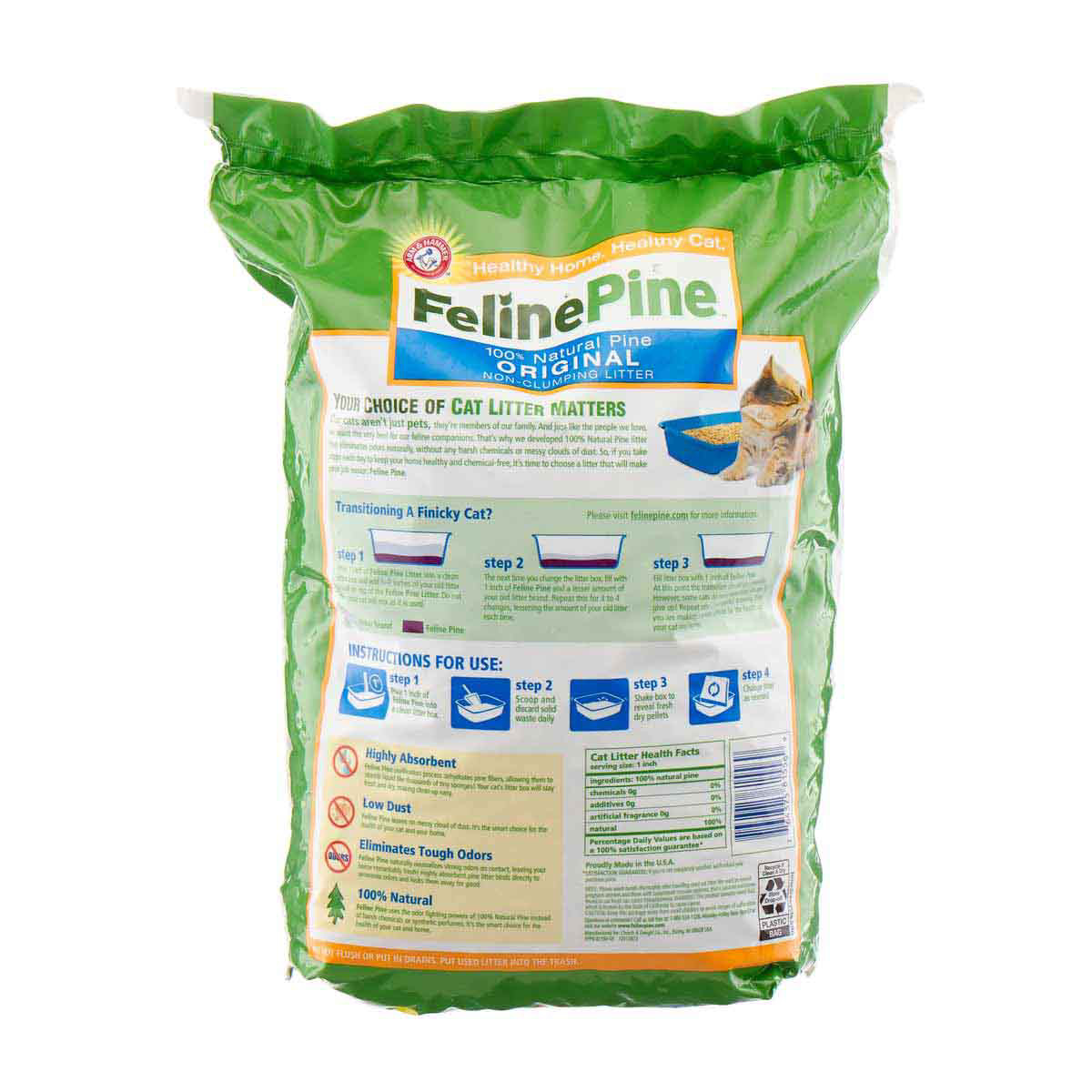 Feline pine clumping outlet litter