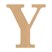 MDF Classic Letter Y, 6 in.