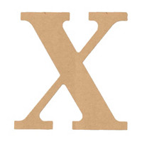 MDF Classic Letter X, 6 in.