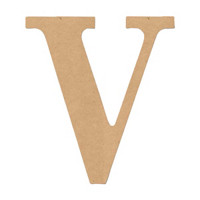 MDF Classic Letter V, 6 in.