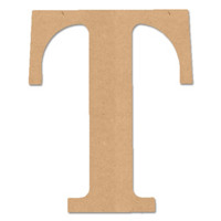 MDF Classic Letter T, 6 in.