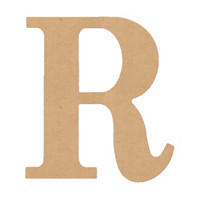 MDF Classic Letter R, 6 in.
