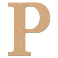 MDF Classic Letter P, 6 in.