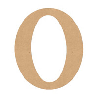 MDF Classic Letter O, 6 in.