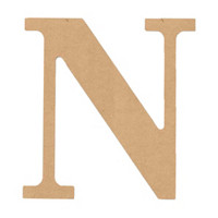 MDF Classic Letter N, 6 in.