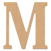 MDF Classic Letter M, 6 in.