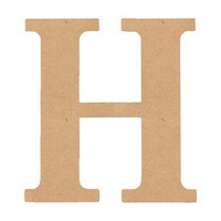 MDF Classic Letter H, 6 in.