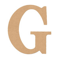 MDF Classic Letter G, 6 in.