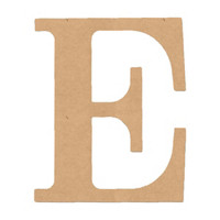 MDF Classic Letter E, 6 in.