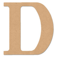 MDF Classic Letter D, 6 in.