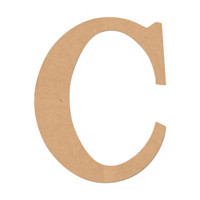 MDF Classic Letter C, 6 in.