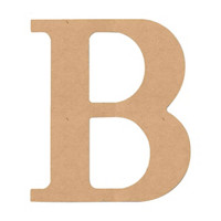 MDF Classic Letter B, 6 in.