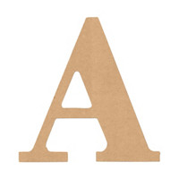 MDF Classic Letter A, 6 in.