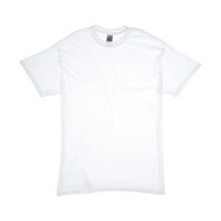 Gildan Solid White Cotton T-Shirt, Medium