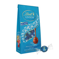 Lindt LINDOR Sea Salt Milk Chocolate Candy Truffles, Chocolates with Smooth, Mel