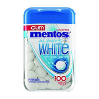 Mentos Always White Sugar Free Gum, Peppermint, 100 ct