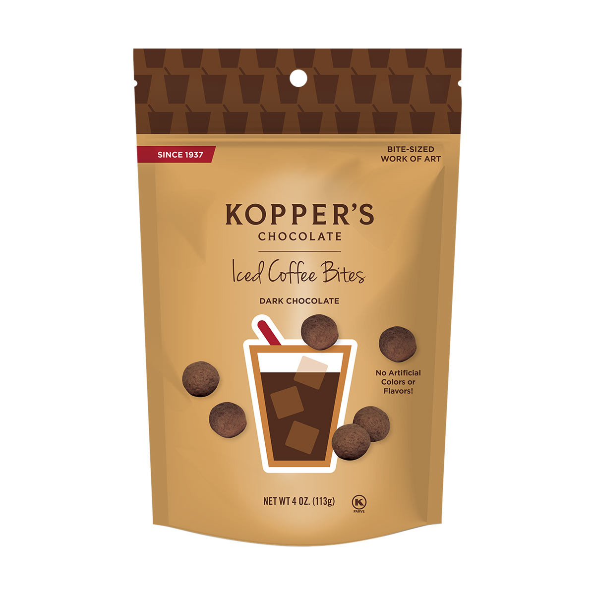 Kopper's Dark Chocolate Iced Coffee Bites, 4 oz.