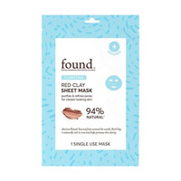 Found Clarifying Single Use Red Clay Sheet Mask, 1 Count