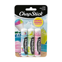 ChapStick Vacation Getaway Flavored Lip Balm Tubes, 0.15 oz, 3 pk