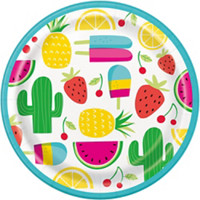 9-in. Sweet & Succulent Summer Party Plates, 8