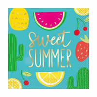 Sweet & Succulent Summer Cocktail Napkins, 20 Count