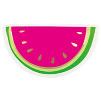 10.25-in. Foil Watermelon Shaped Paper Plates, 12 Count