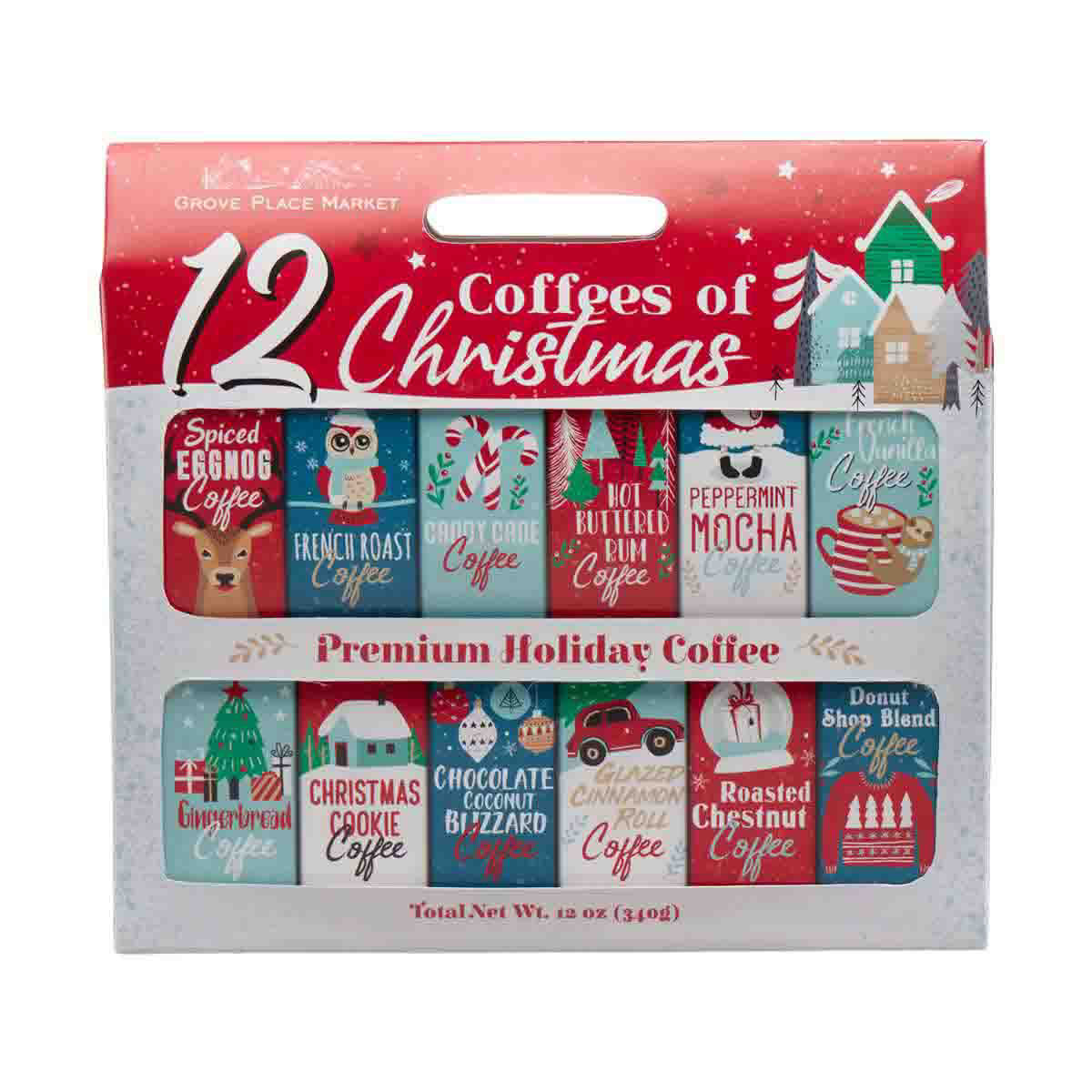 Grove Place Market 12 Coffees of Christmas Premium Holiday Gift Set