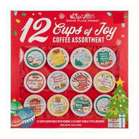 Grove Place Market 12 Coffees of Christmas Keurig 2.0 Compatible Gift Set