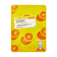 Pick Up & Go Fruity Facial Sheet Mask, Moisturizing Orange, 5 Pack