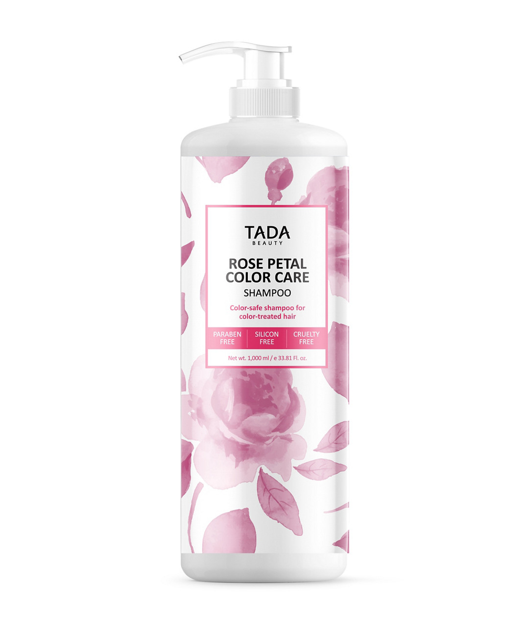 Tada Beauty Rose Petal Color Care Shampoo, 33.8 fl. oz.