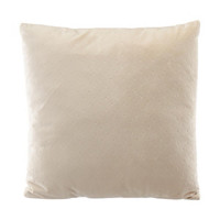 Square Cream Pillow with Embossed X Pattern