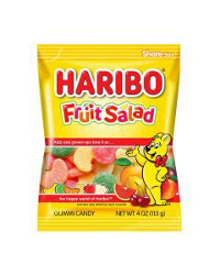 Haribo Fruit Salad Gummi Candy, 4 oz