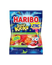 Haribo Sour Kicks Gummi Candy, 3.6 oz