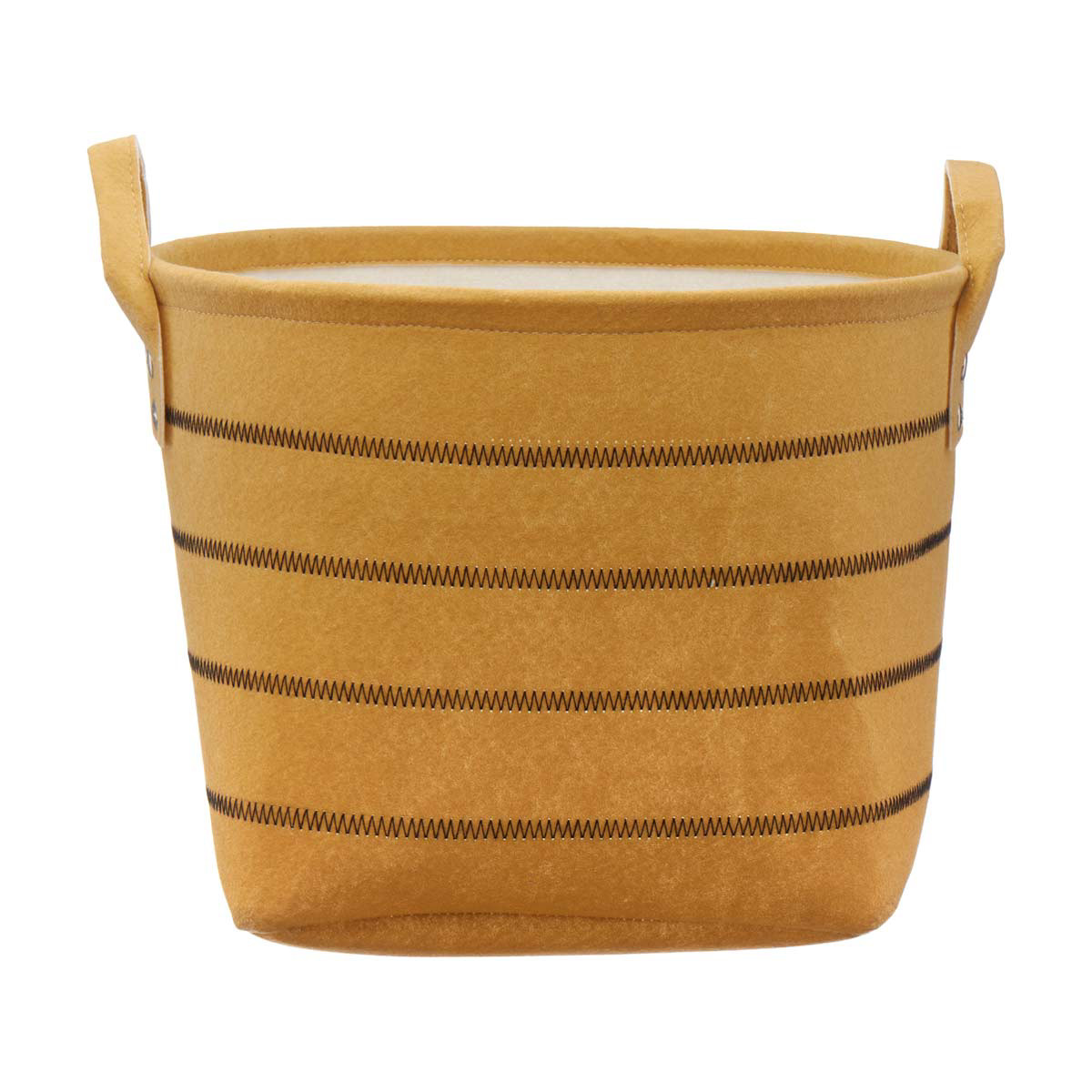 Felt Storage Basket Yellow, Small