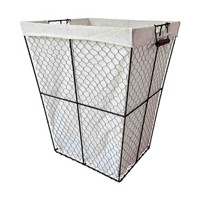 Rectangular Tapered Chicken Wire Hamper, Large