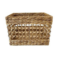 Natural Rectangular Water Hyacinth Basket, Large