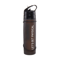 Let's Get Physical Sports Water Bottle, Black