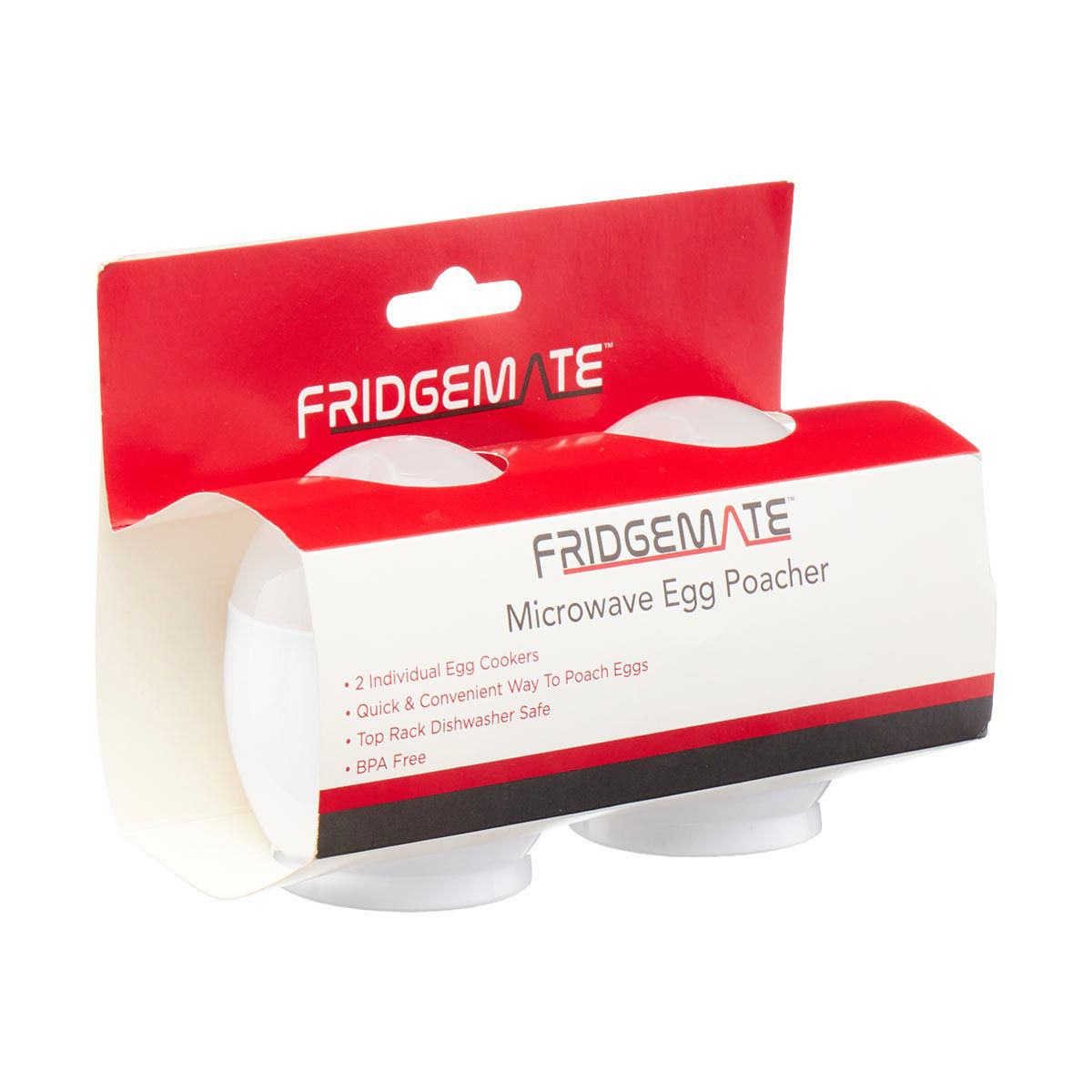 Fridgemate Microwave Egg Poacher, 2 Count