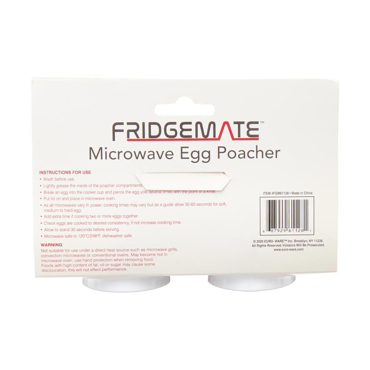 Fridgemate Microwave Egg Poacher, 2 Count  Microwave eggs, Egg poacher, Microwave  egg poacher