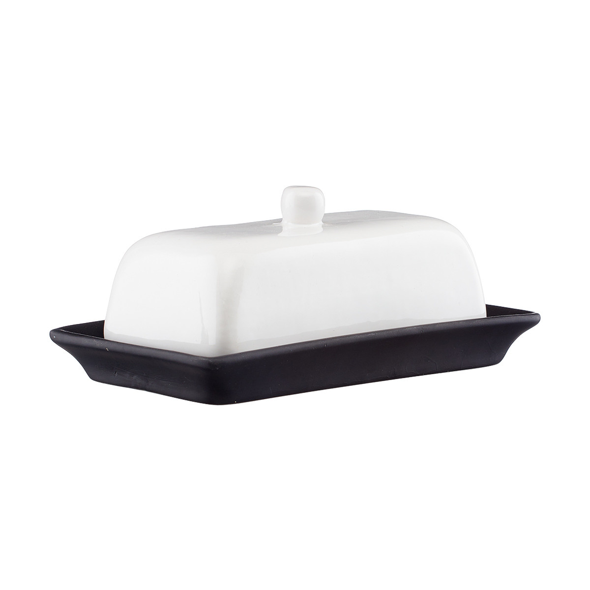 Black and white butter dish best sale