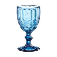 Blue Decorative Textured Iced Tea Glass