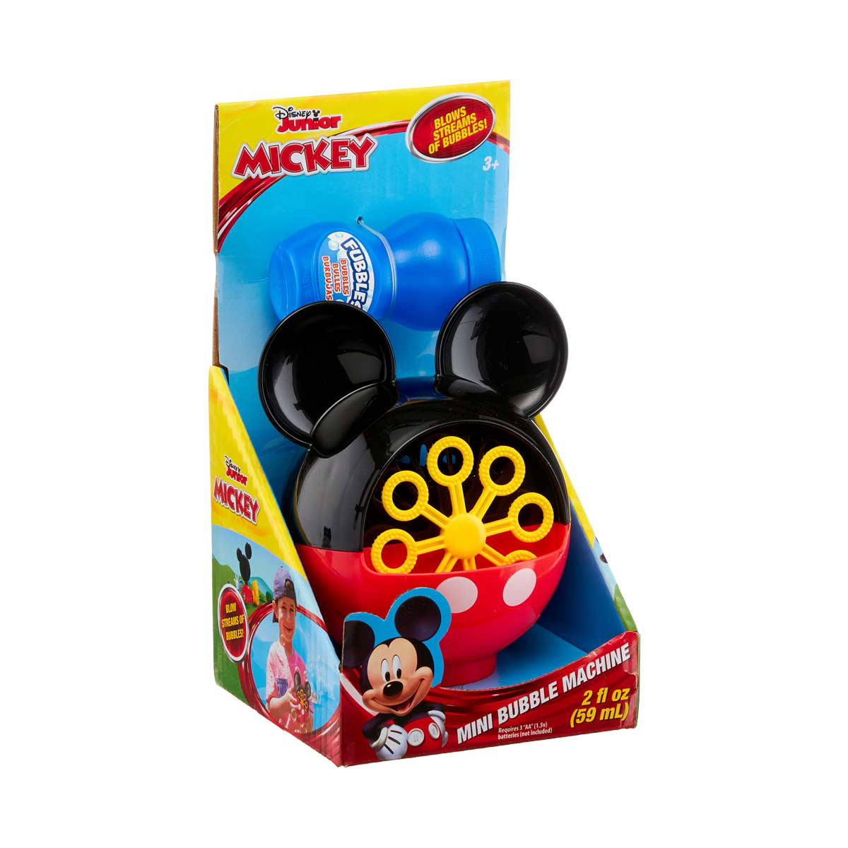 Disney Junior Mickey Mouse Mini Bubble Machine Battery Op Toy Ages